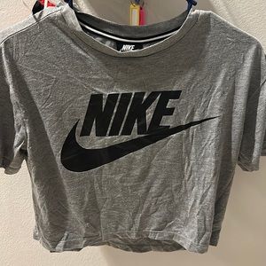 Gray Nike crop top